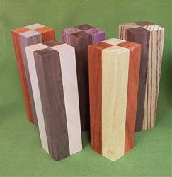 Blank #730 - Segemented Blanks - Set of 5 ~ 1 5/8" x 1 5/8" x 5 3/4" ~ $29.99